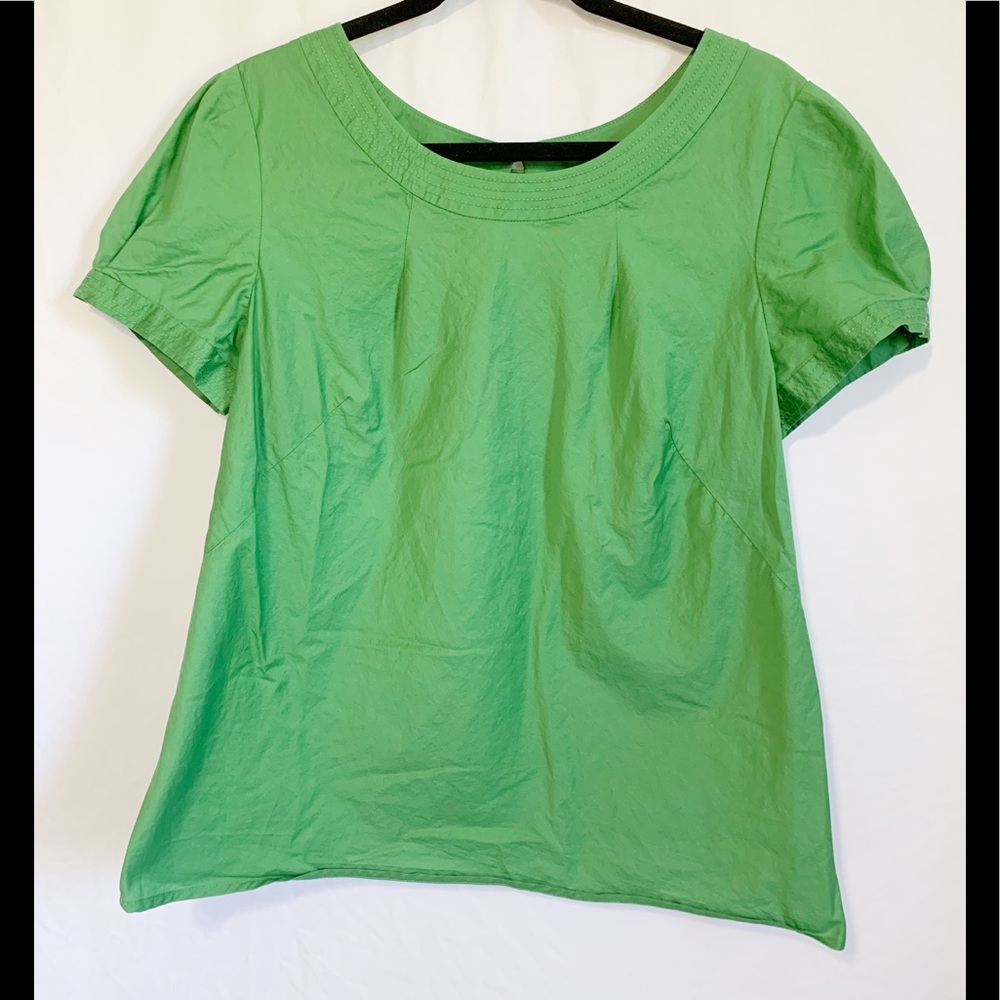 Green Cotton Cap Sleeve Top sz XL